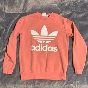 Adidas Trefoil Girls’ Salmon/Peach Crewneck